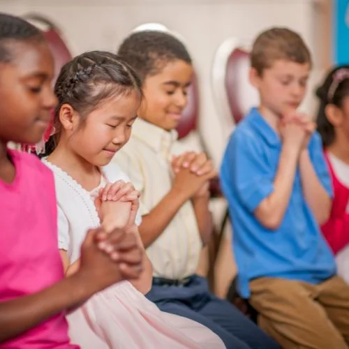 Children in prayer
